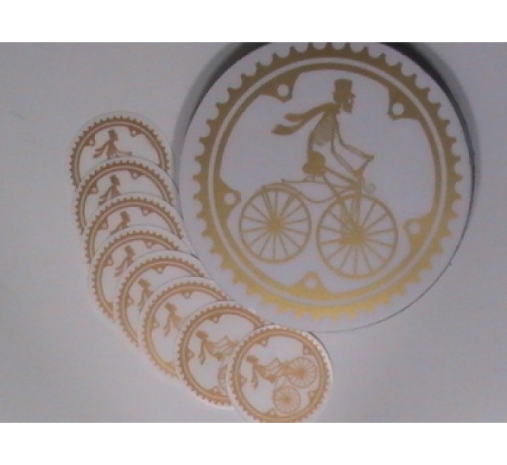 Round White Vinyl Sticker