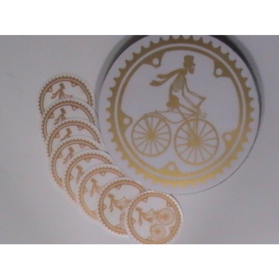 Round White Vinyl Sticker