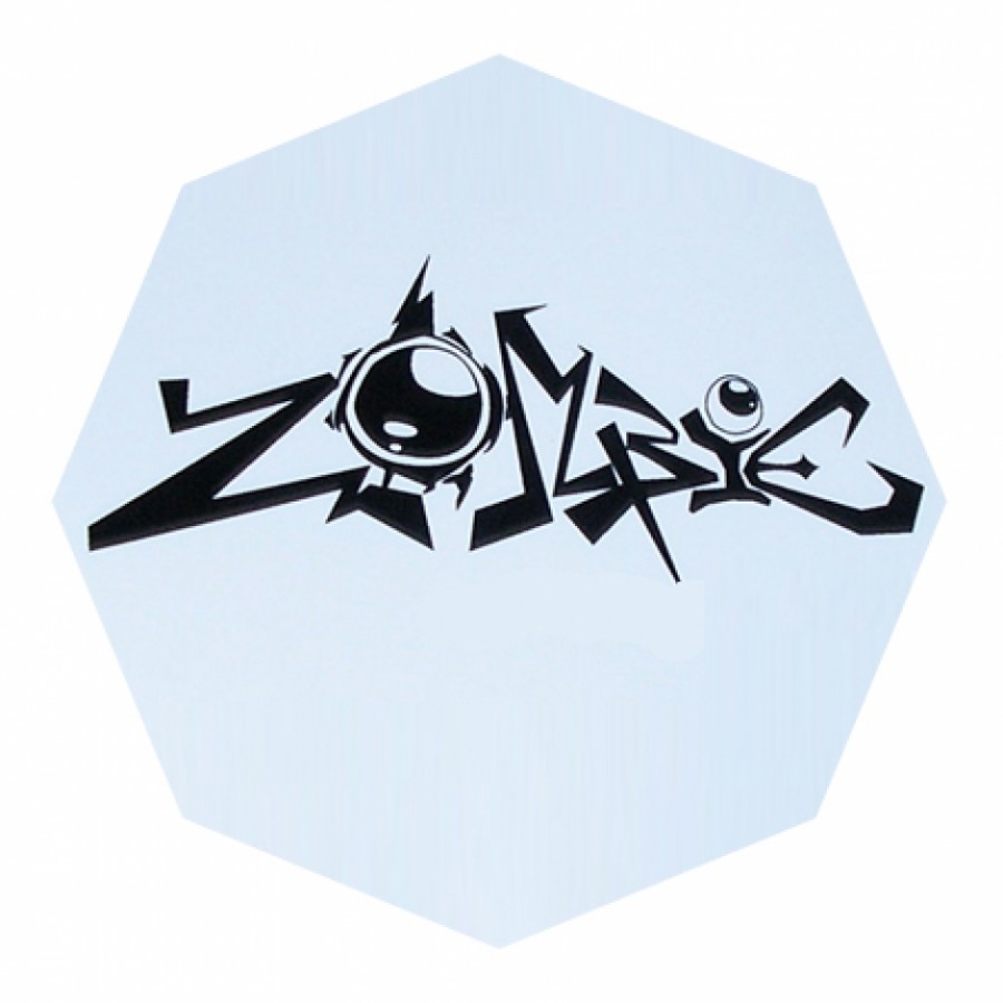 Octagon White Vinyl Sticker