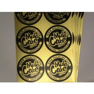 Yellow Colour Metallic Stickers