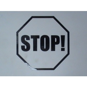 Octagon Letter Cut Stickers