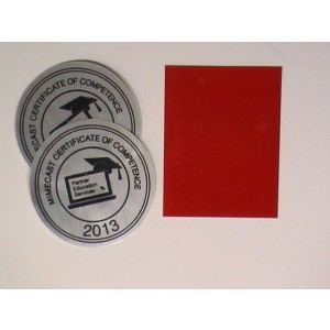 Red Colour Metallic Stickers