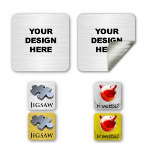 Square custom stickers