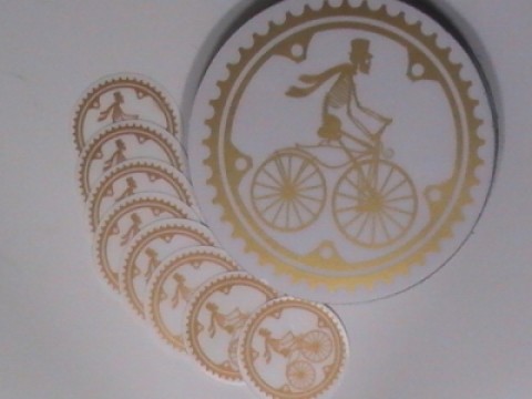 Round White Vinyl Sticker