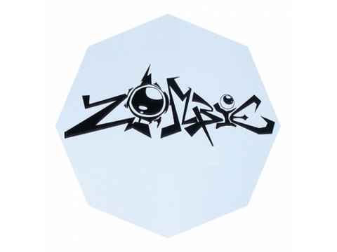 Octagon White Vinyl Sticker