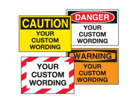 Custom warning stickers