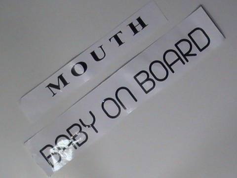Rectangular Letter Cut Stickers