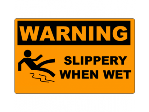 Rectangular warning stickers
