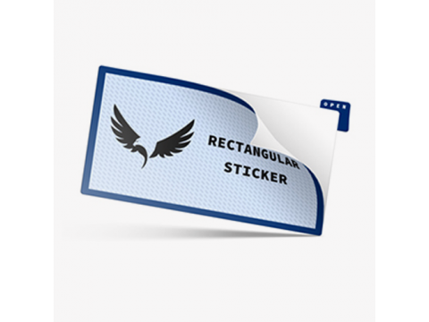 Rectangular Business Logo Stickers