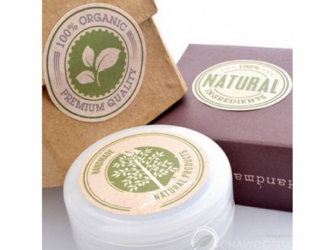 Round packaging stickers