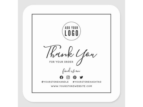 Square Business Logo Stickers