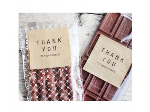 Square packaging stickers