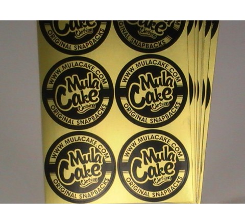 Yellow Colour Metallic Stickers