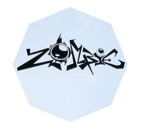 Octagon White Vinyl Sticker