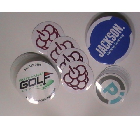 Round White Vinyl Sticker