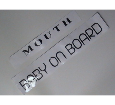 Rectangular Letter Cut Stickers