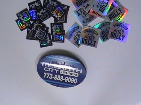 Oval Metallic Stickers