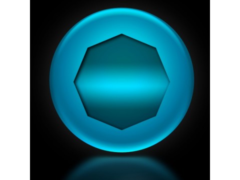 Octagon Metallic Stickers