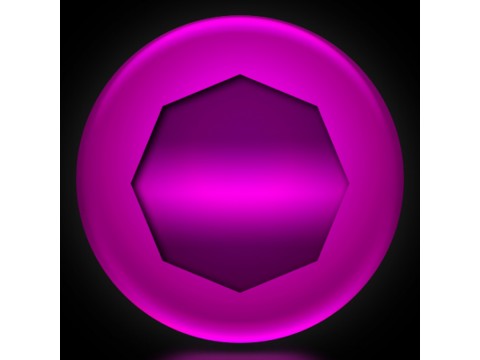 Octagon Metallic Stickers